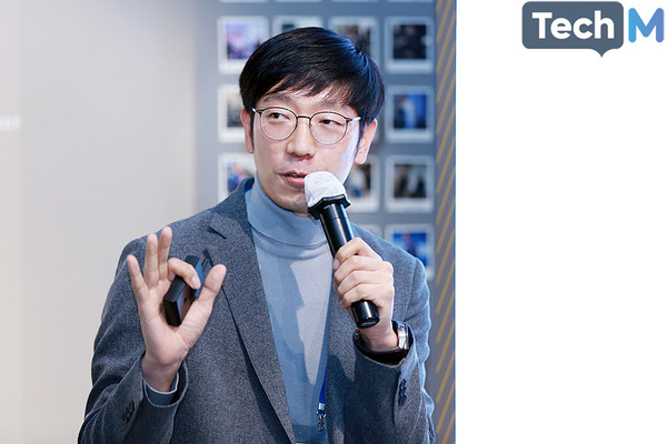 김종협 아이콘루프 대표가 11일 서울 해시드 라운지에서 열린 '테크B 콘퍼런스'에서 강연하고 있다. /사진=이소라 기자